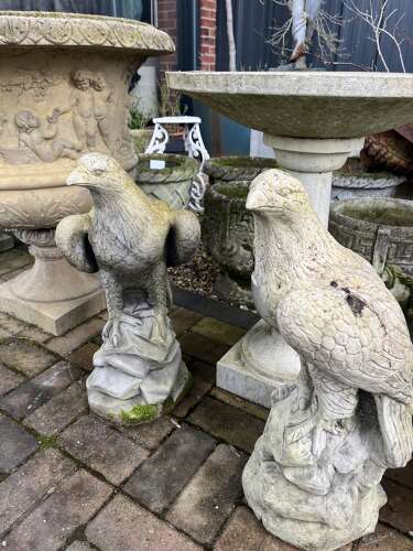 Pair of stone eagles 60 cm