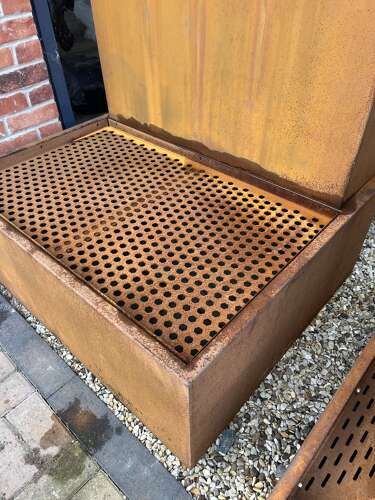 Corten steel water feature
