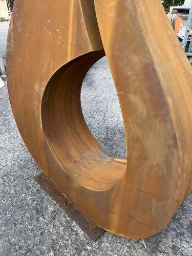Corten steel sculpture - rusty metal garden sculpture