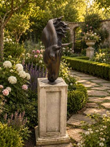 Bronze horse bust - bronze 