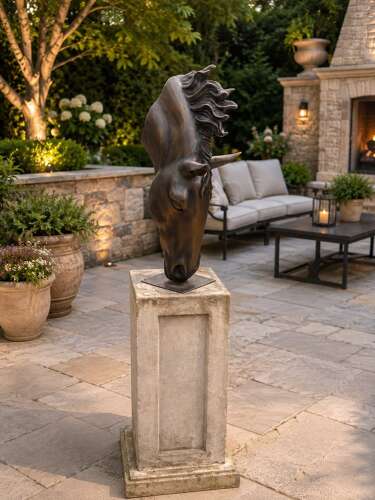Bronze horse bust - bronze 