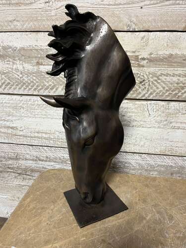 Bronze horse bust - bronze 