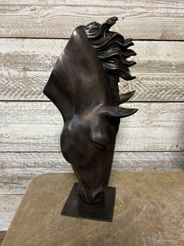 Bronze horse bust - bronze 
