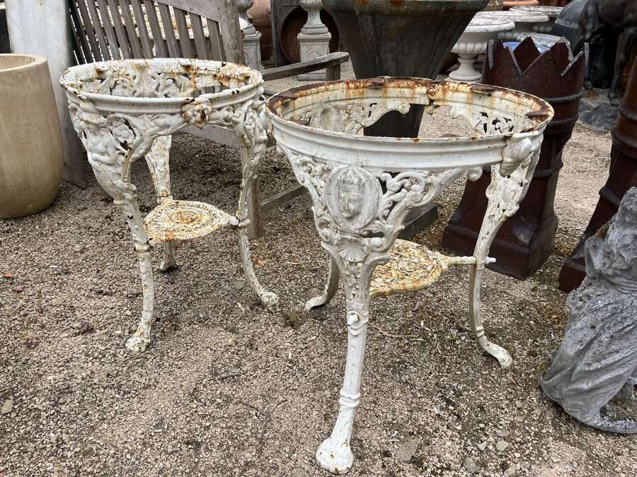 Two Cast iron Britannia pub table bases.