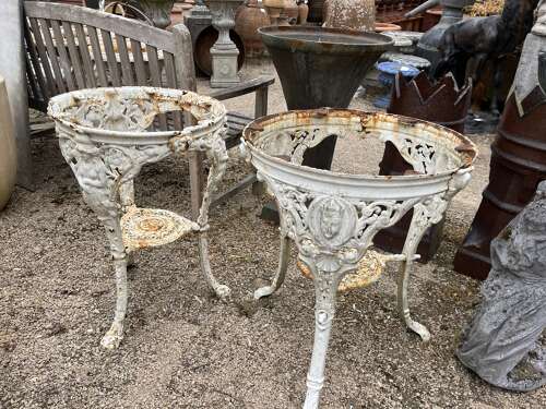 Two Cast iron Britannia pub table bases.