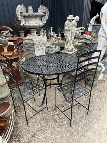 Hand made wrought iron table and chairs