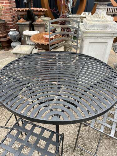 Hand made wrought iron table and chairs