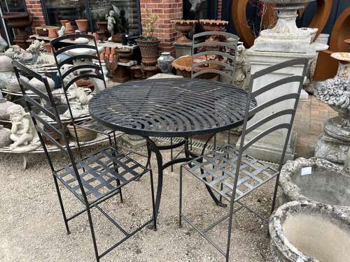 Hand made wrought iron table and chairs
