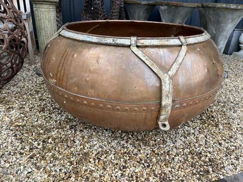 Ex large antique copper planter - water feature