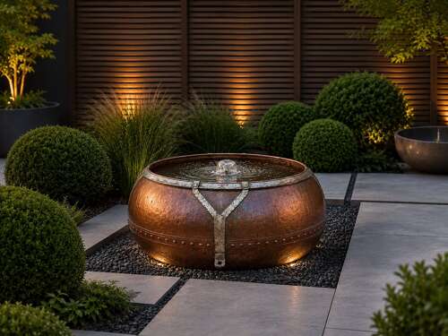 Ex large antique copper planter - water feature