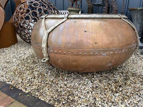 Ex large antique copper planter - water feature