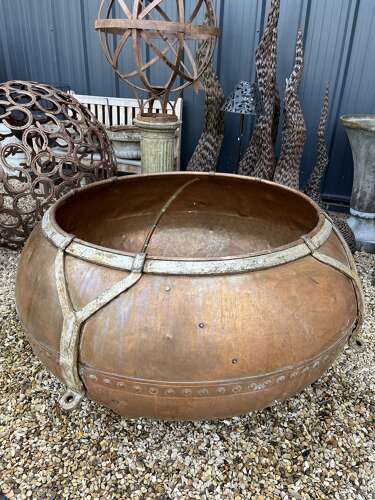 Ex large antique copper planter - water feature