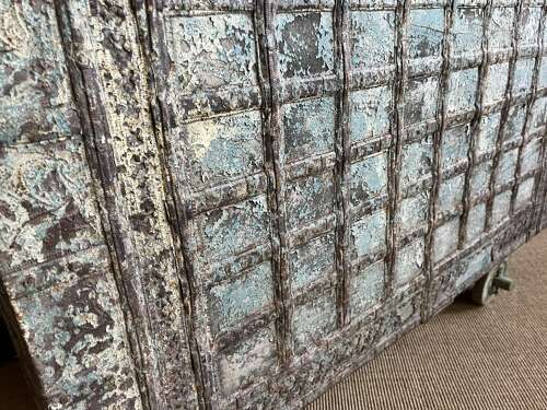 Antique Indian dowry chest on wheels