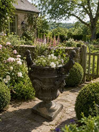 A set of FOUR bronze Versailles vases