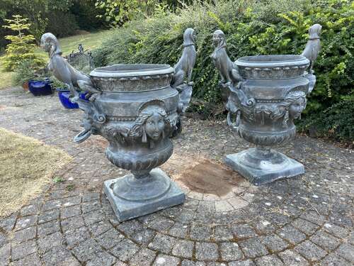 A set of FOUR bronze Versailles vases