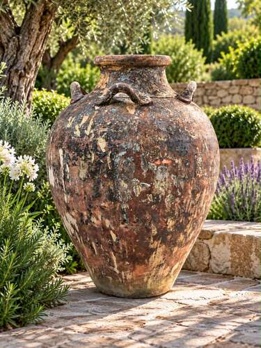 Terracotta jar -  Antique looking Atlantis jar 82 cm