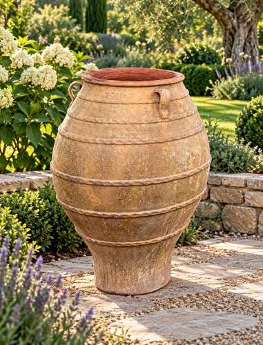 Terracotta olive jar - antique look jar